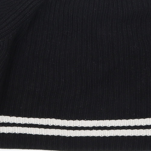 Zara Womens Black Striped Knit Pullover Jumper Size S