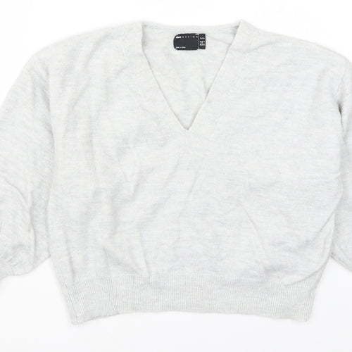 ASOS Womens Grey  Knit Pullover Jumper Size 10