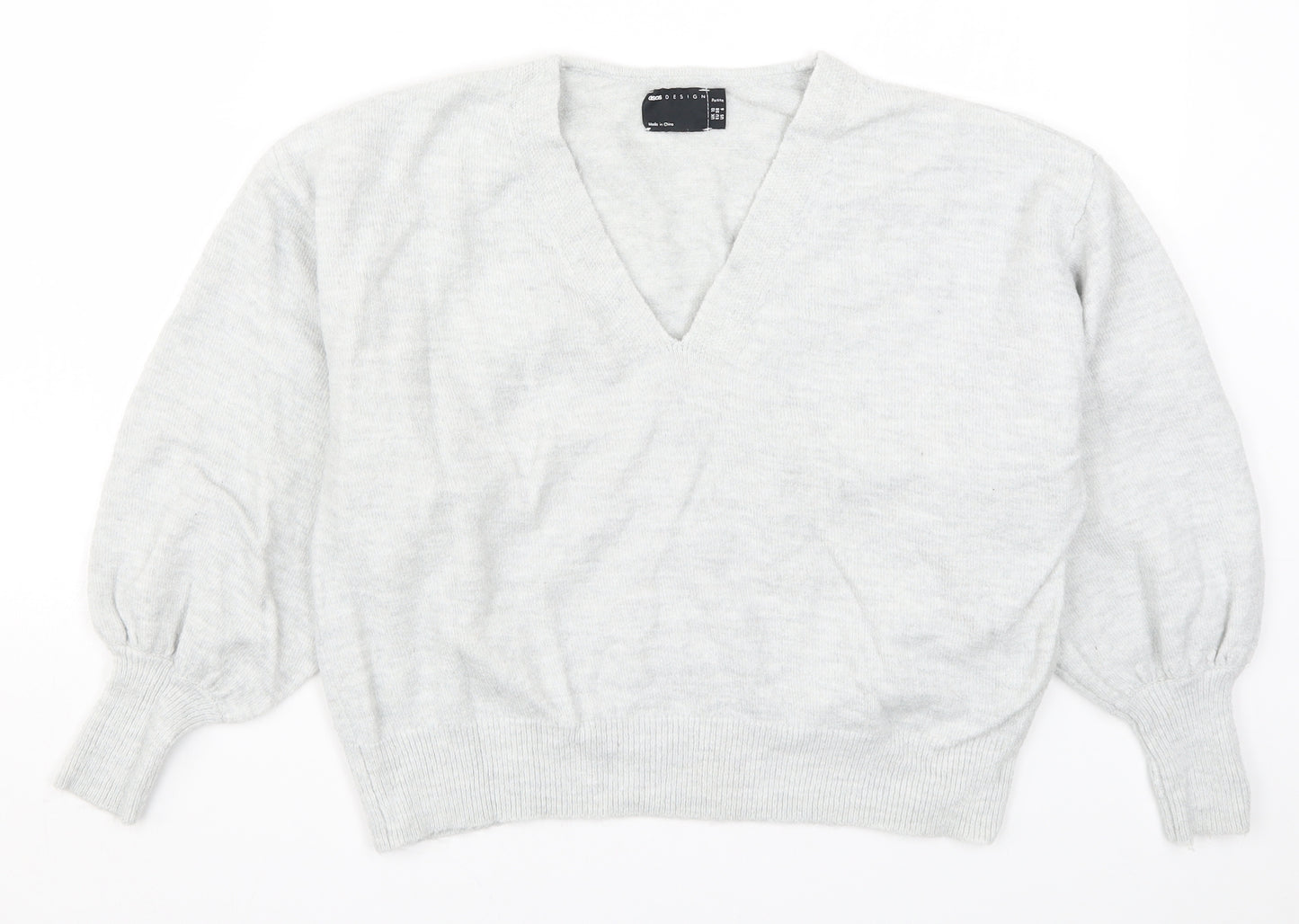 ASOS Womens Grey  Knit Pullover Jumper Size 10