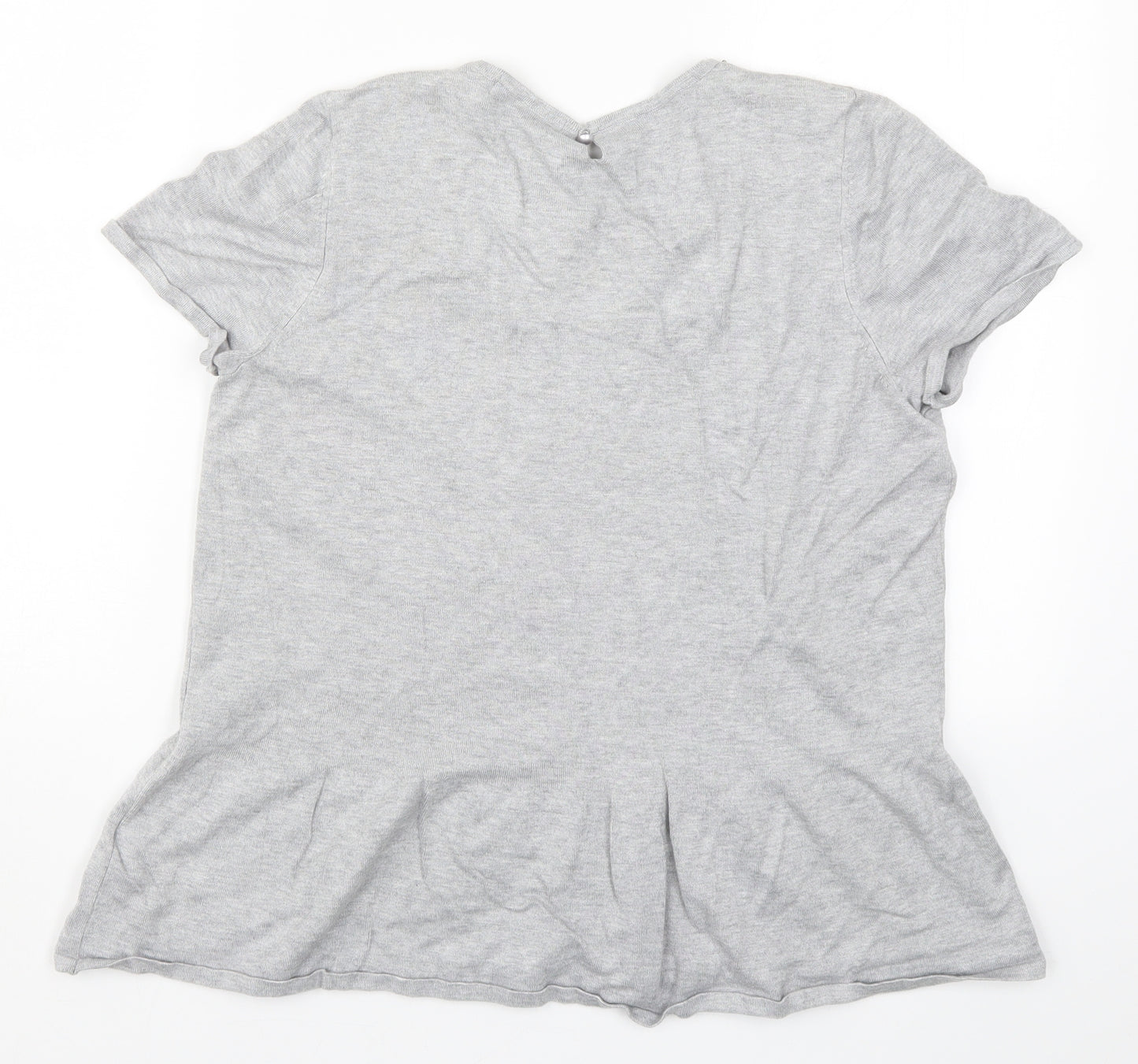 Marks and Spencer Womens Grey   Basic T-Shirt Size 18