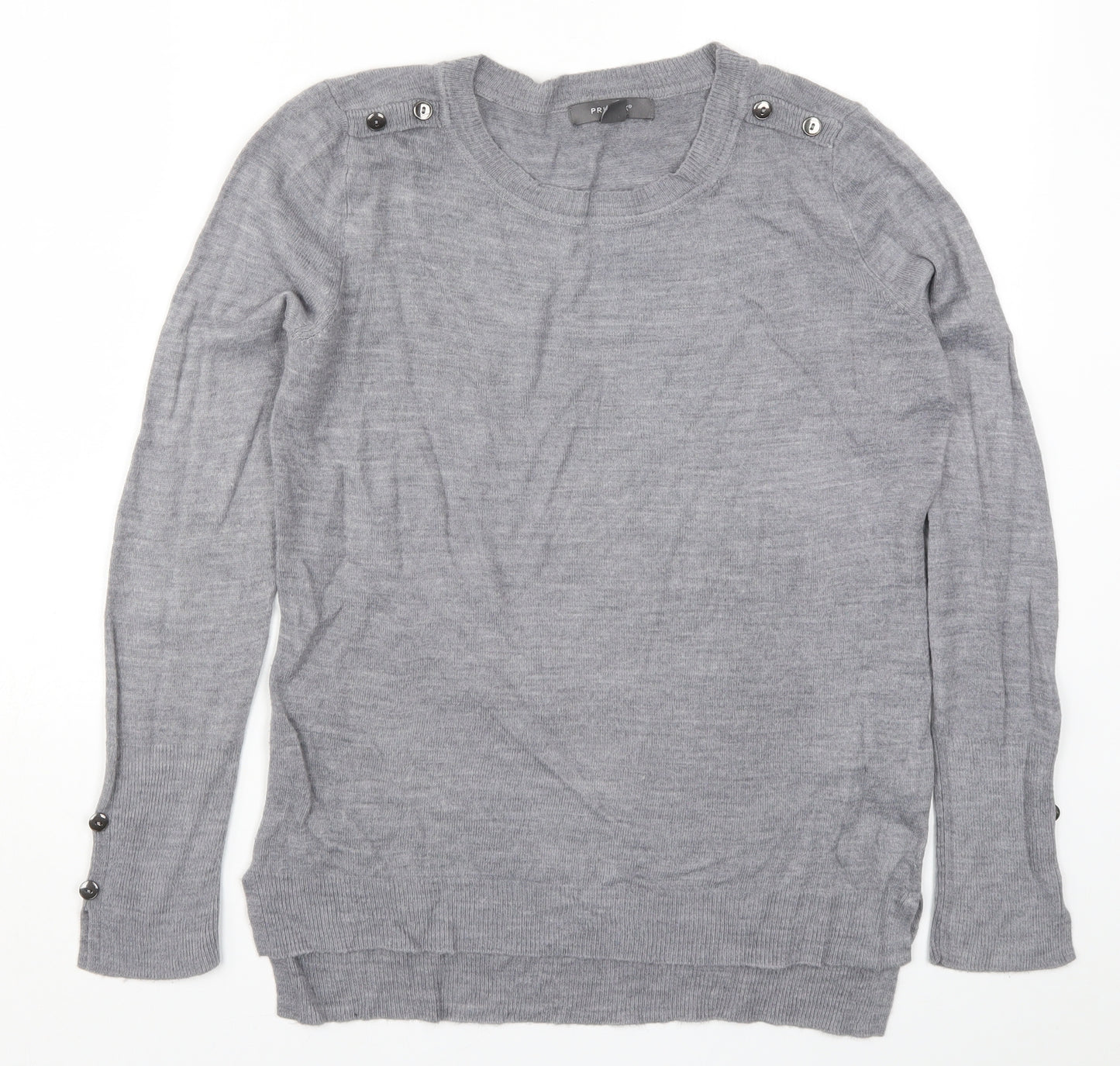 Primark Womens Grey  Knit Pullover Jumper Size 6