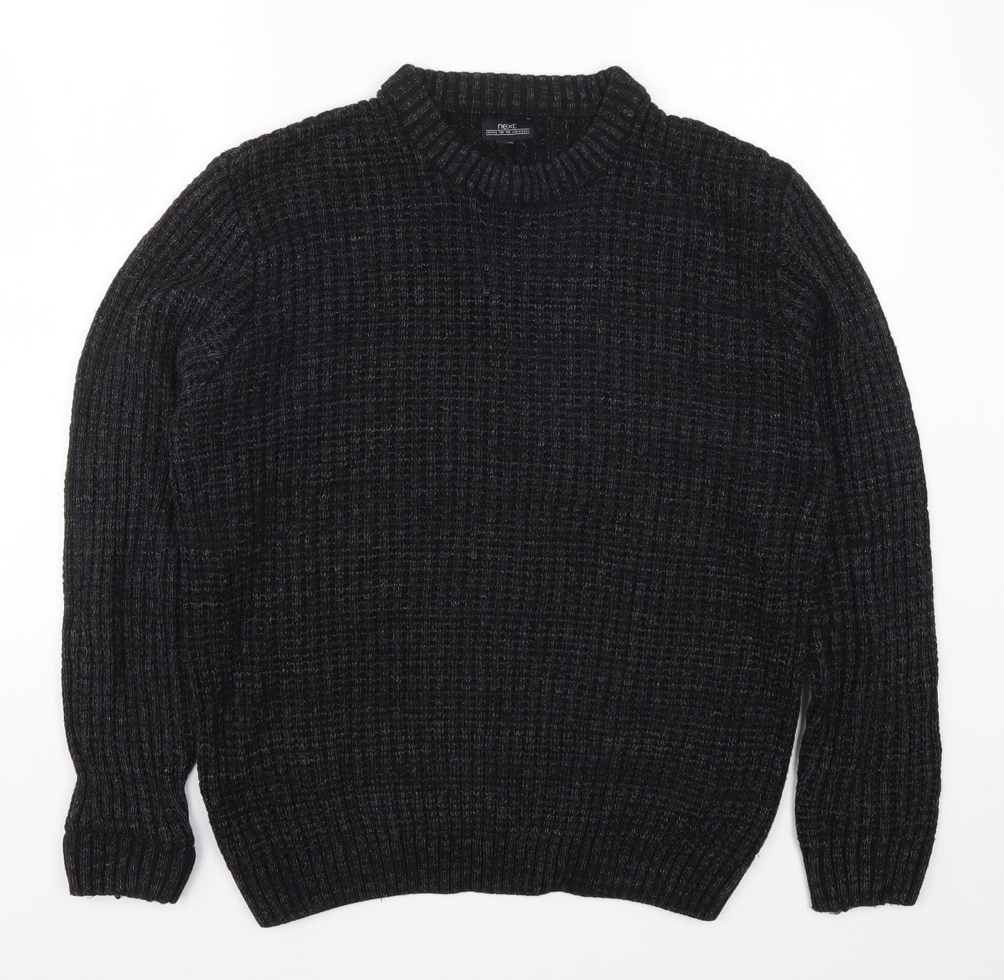 NEXT Mens Black  Knit Pullover Jumper Size XL