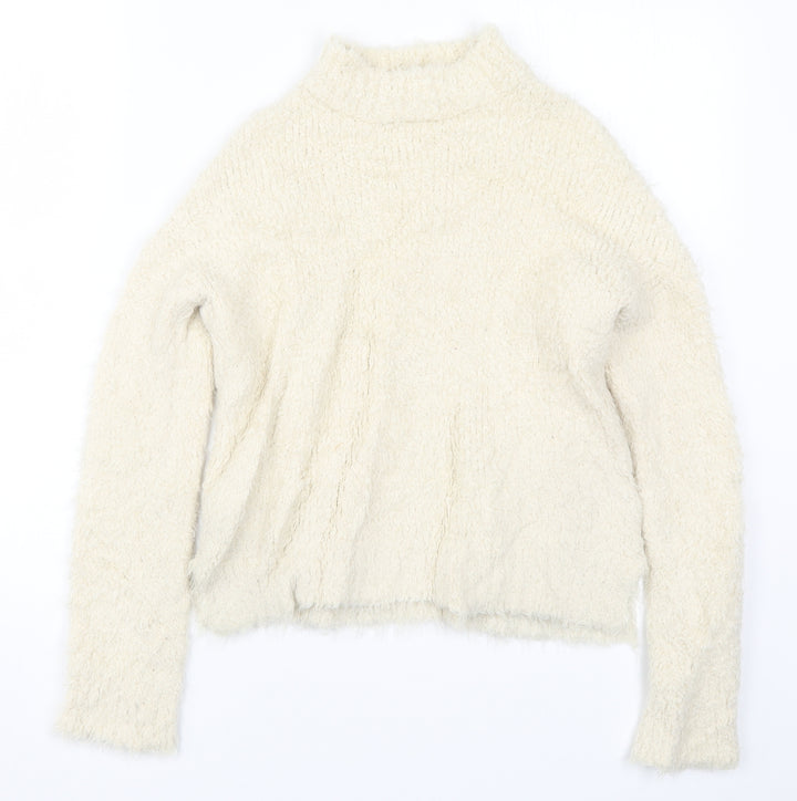 Sparkle & Fade Womens Beige Knit Pullover Jumper Size XS