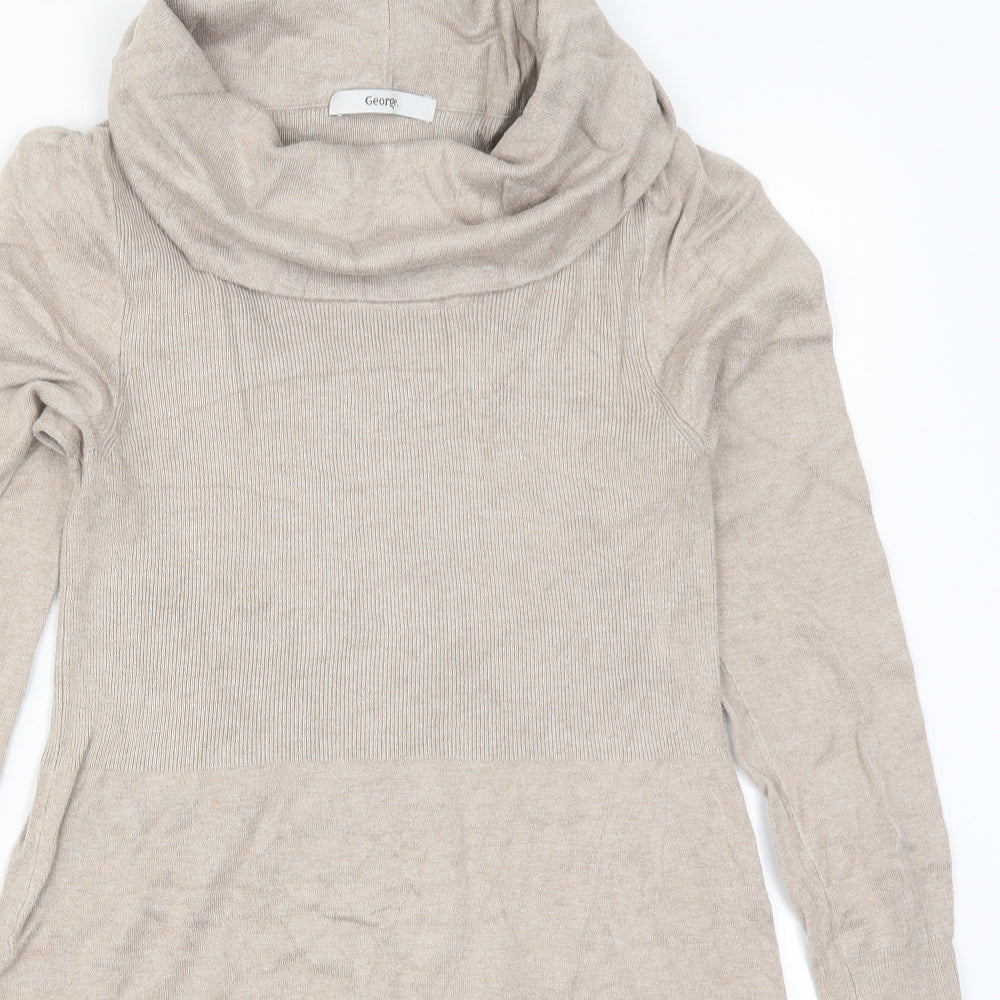 George Womens Beige  Knit Jumper Dress  Size 12