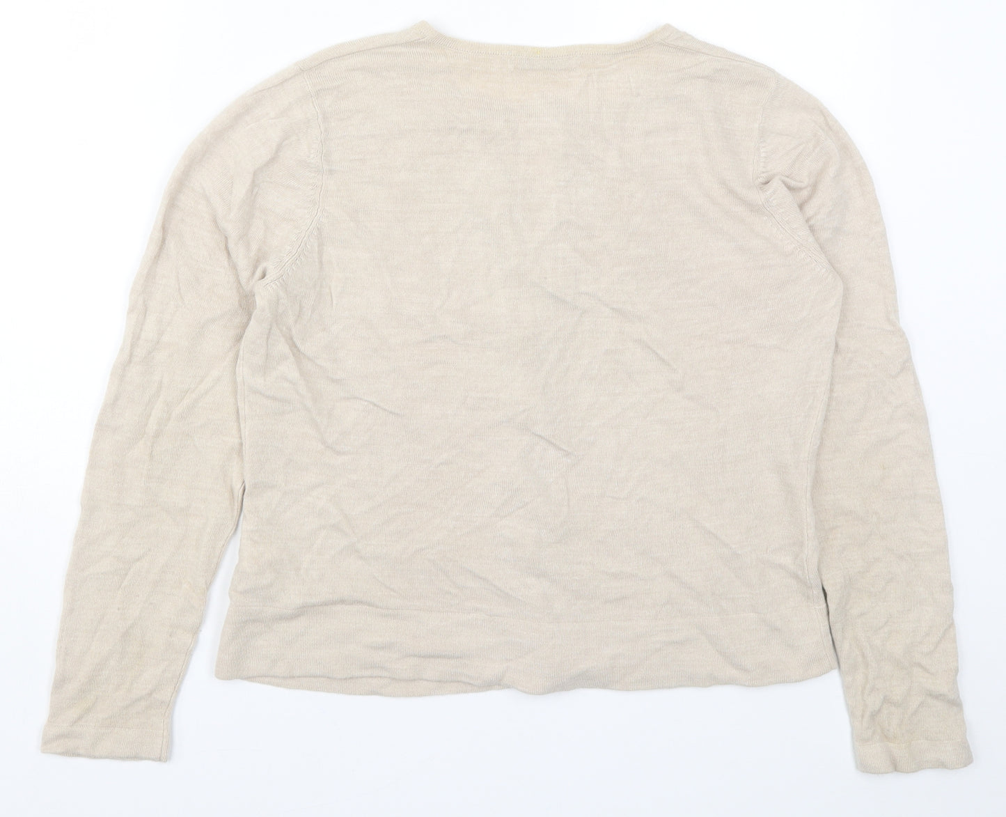 George Womens Beige  Knit Cardigan Jumper Size 14