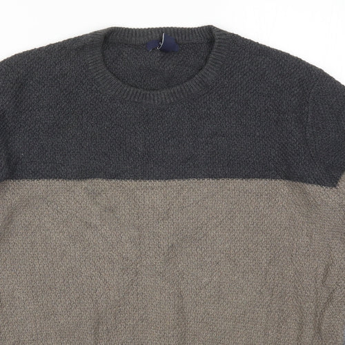 Gap Mens Grey Striped Knit Pullover Jumper Size M  - Brown