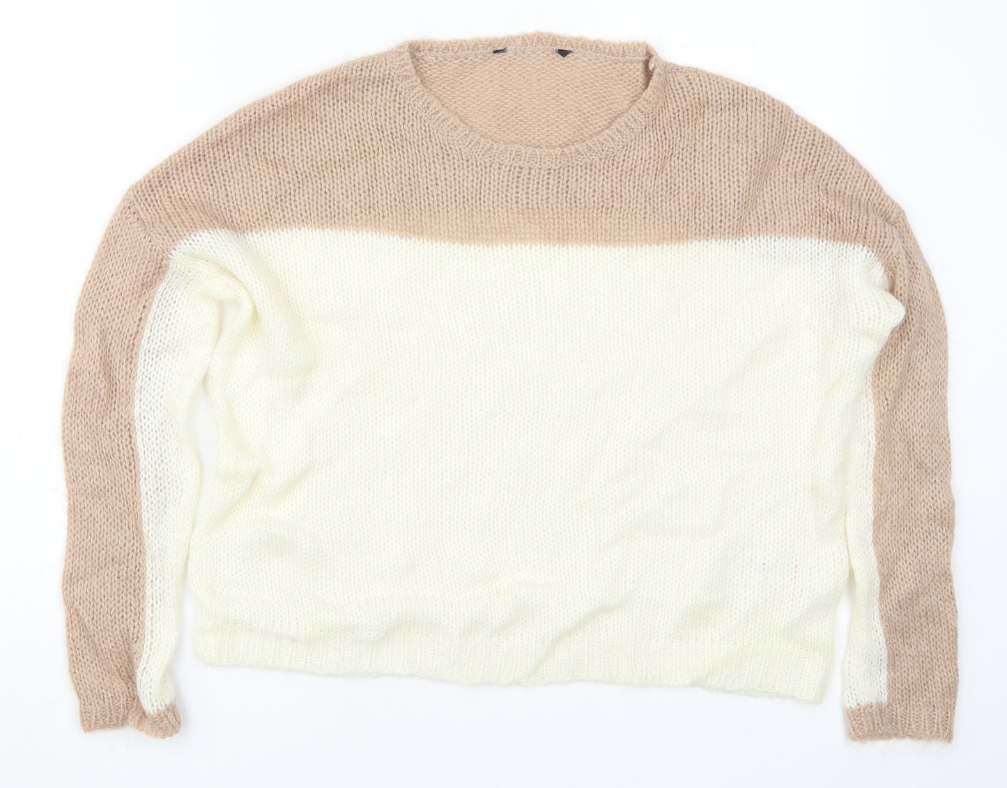 Dorothy Perkins Womens Pink  Knit Pullover Jumper Size S  - Colourblock
