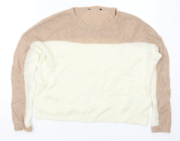 Dorothy Perkins Womens Pink  Knit Pullover Jumper Size S  - Colourblock