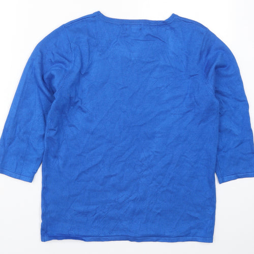 Casamia Womens Blue  Knit Pullover Jumper Size S
