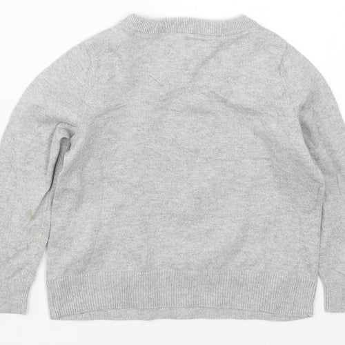 Gap Girls Grey  Knit Pullover Jumper Size 3 Years  - Minnie Mouse