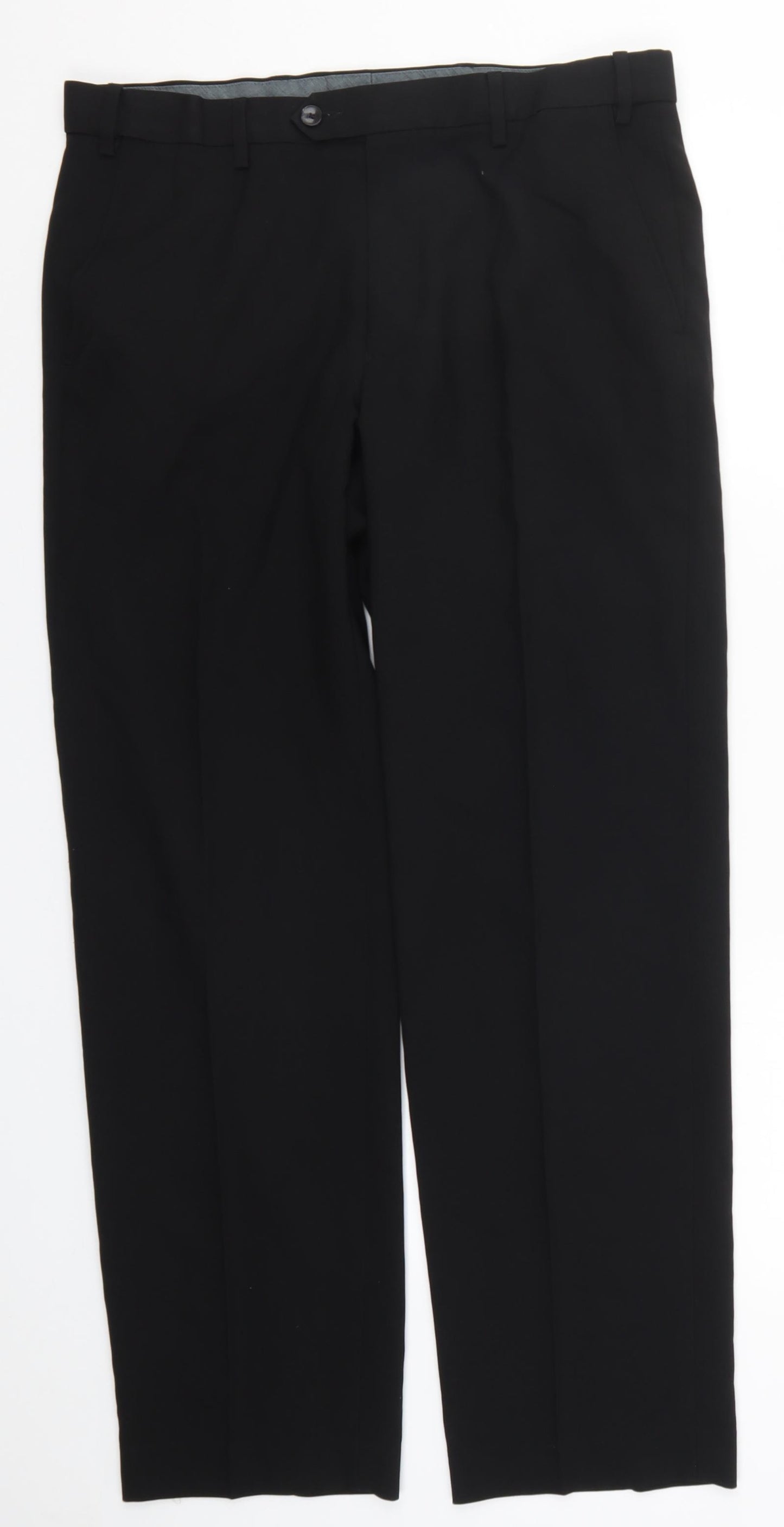 Marks and Spencer Mens Black   Trousers  Size 34 L31 in