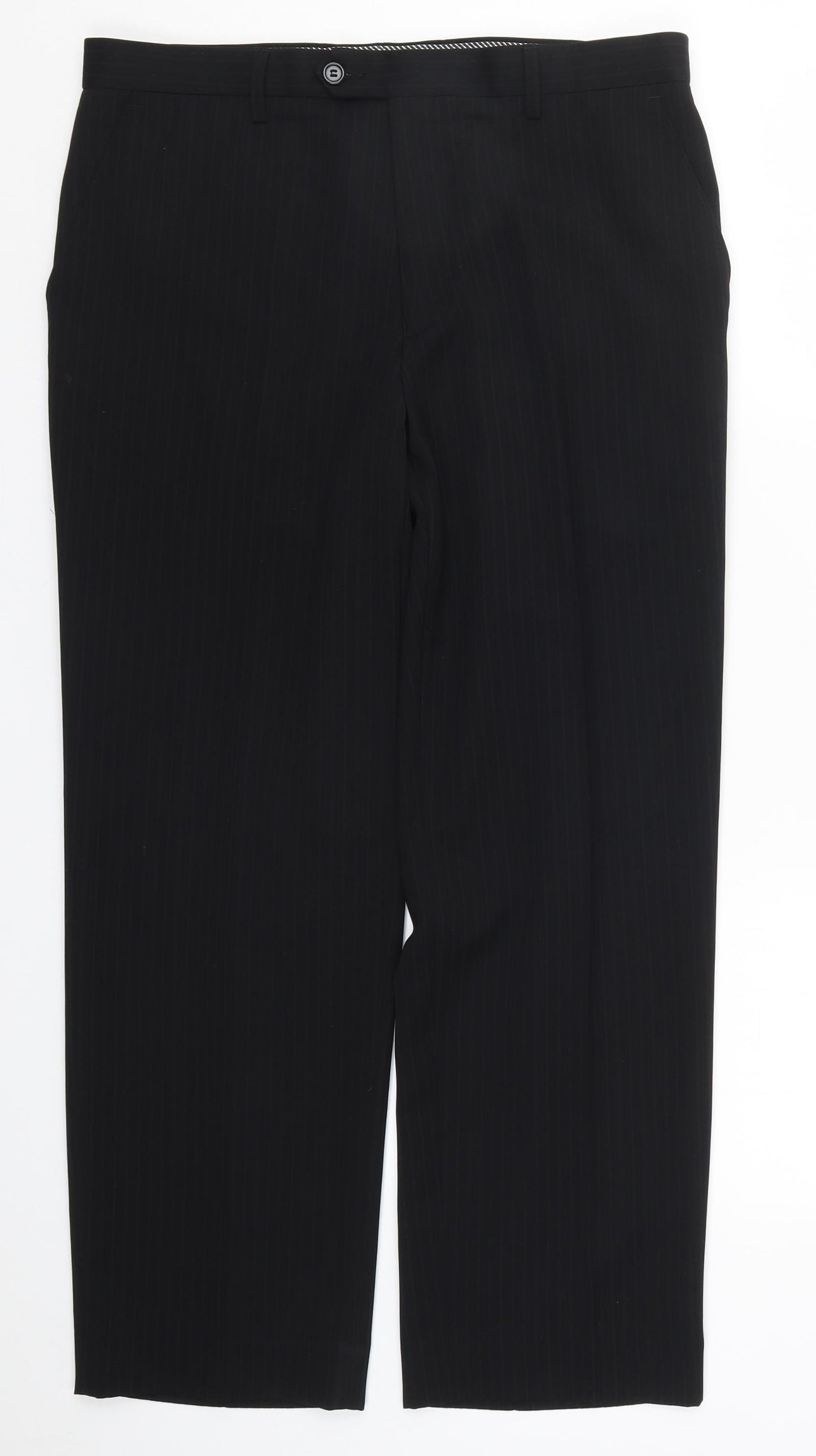 Marks and Spencer Mens Black   Trousers  Size 34 L29 in