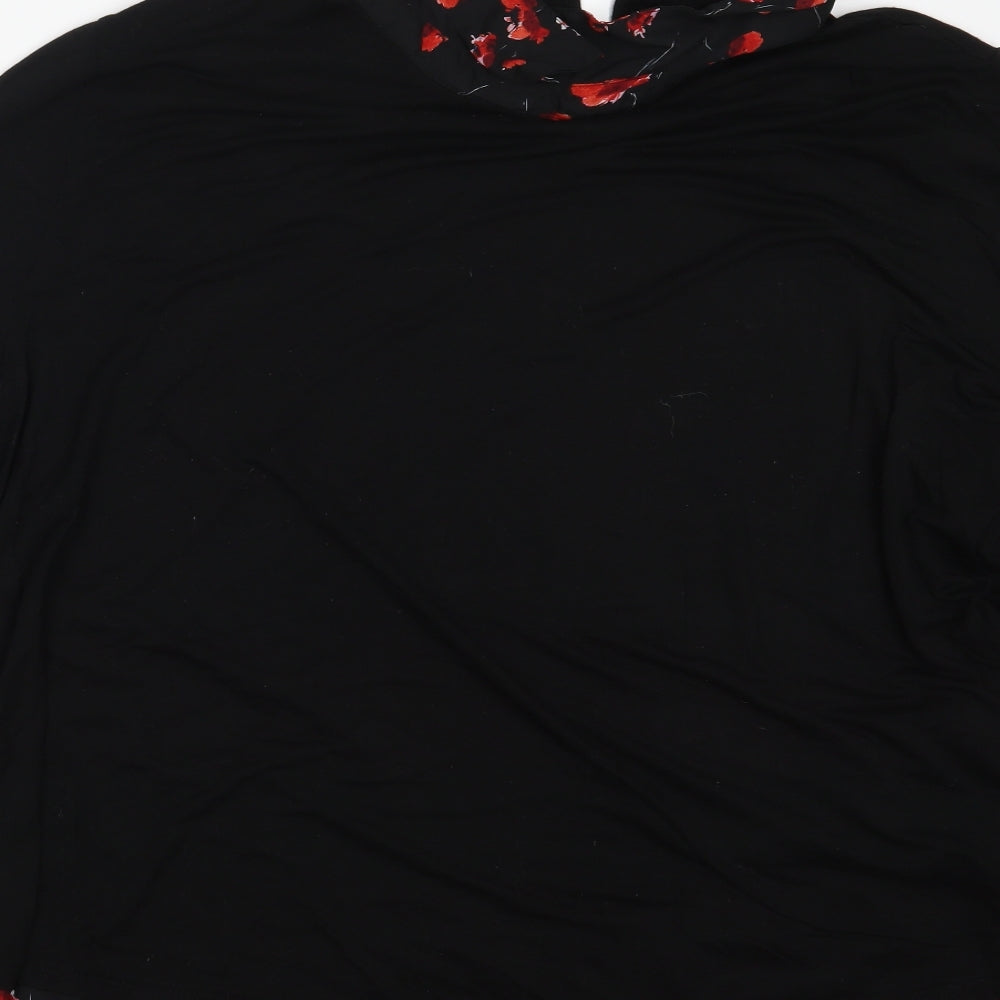 Arcadia Womens Black Floral  Basic Blouse Size 30