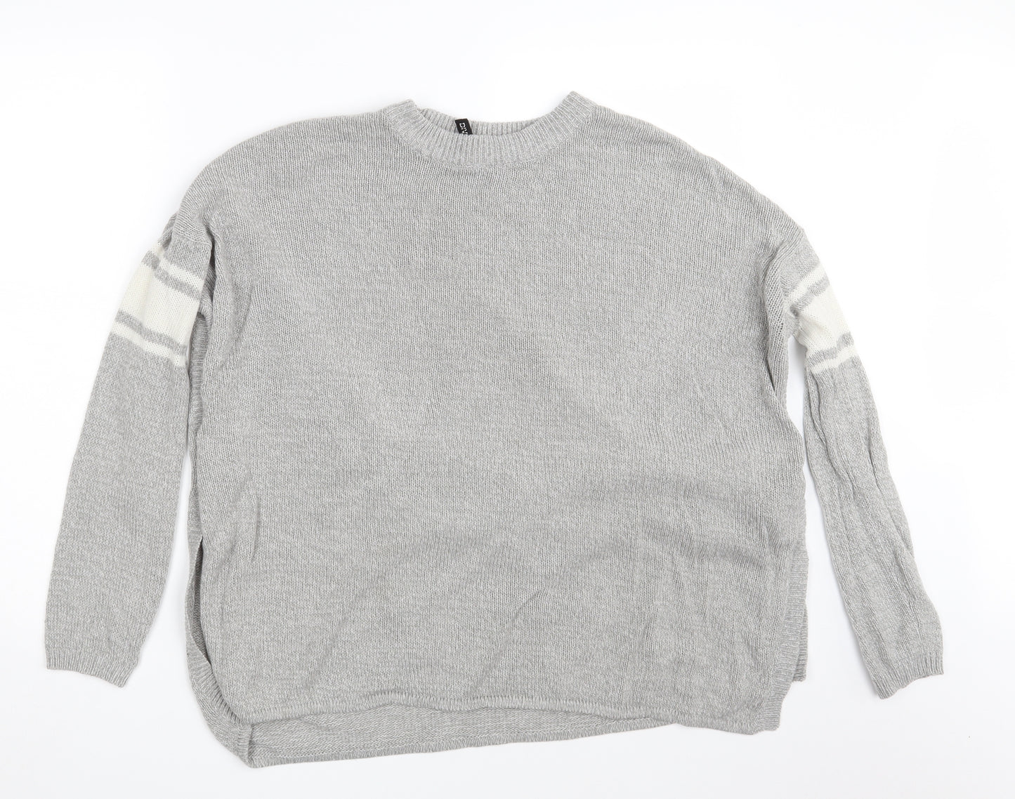 H&M Womens Grey  Knit Pullover Jumper Size M