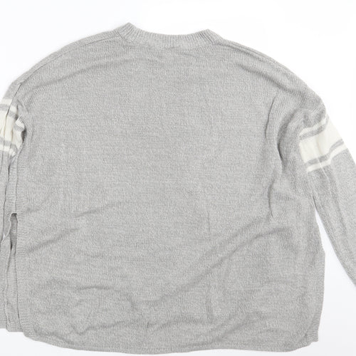 H&M Womens Grey  Knit Pullover Jumper Size M