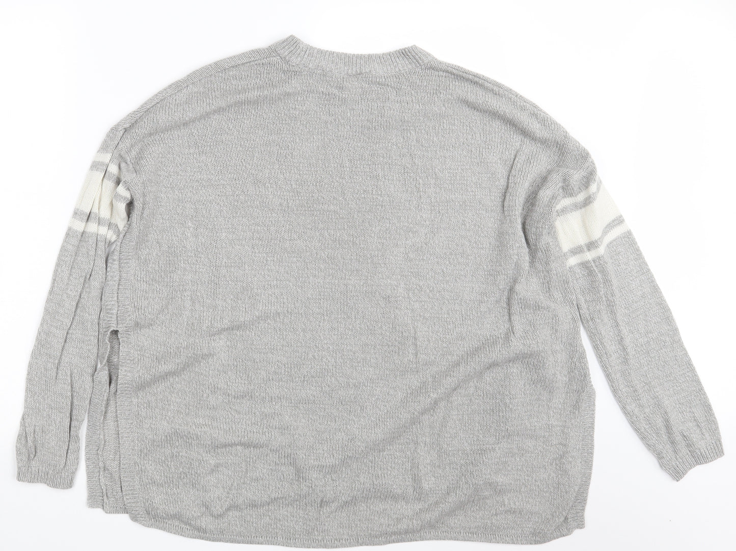 H&M Womens Grey  Knit Pullover Jumper Size M