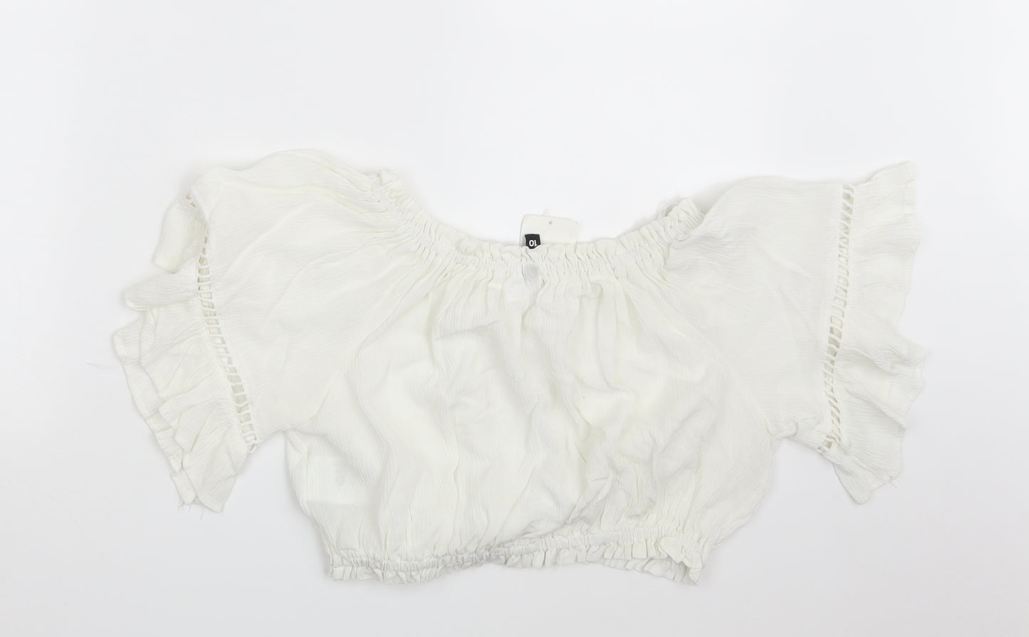 Divided Womens Ivory   Basic Blouse Size 10