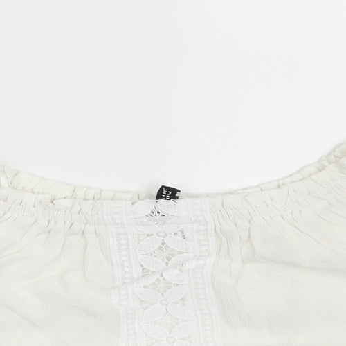 Divided Womens Ivory   Basic Blouse Size 10