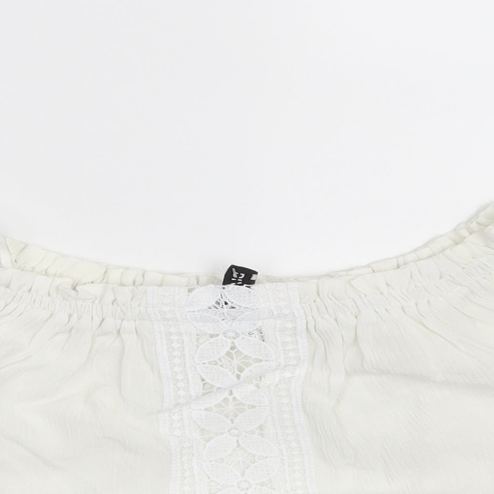 Divided Womens Ivory   Basic Blouse Size 10