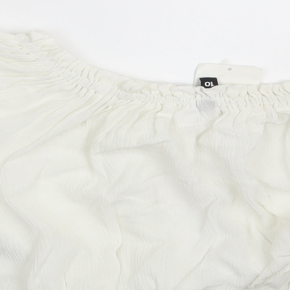 Divided Womens Ivory   Basic Blouse Size 10