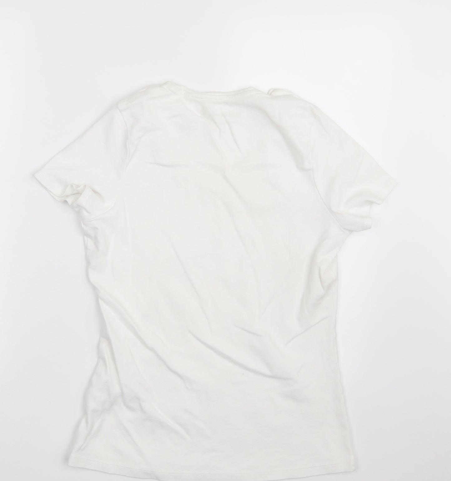 M&S Womens White   Basic T-Shirt Size 16