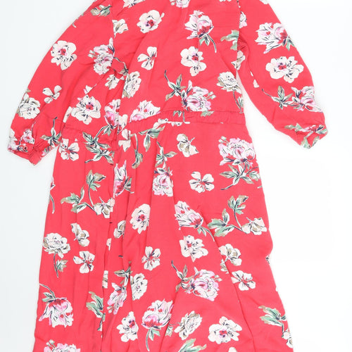 Joules Womens Pink Floral  Shirt Dress  Size 10