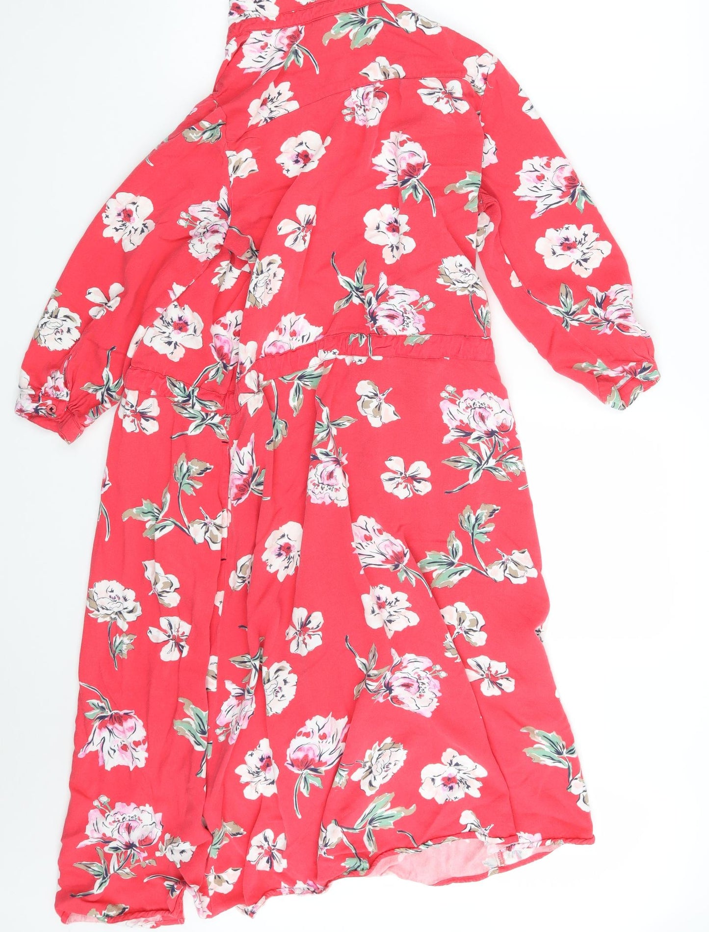 Joules Womens Pink Floral  Shirt Dress  Size 10