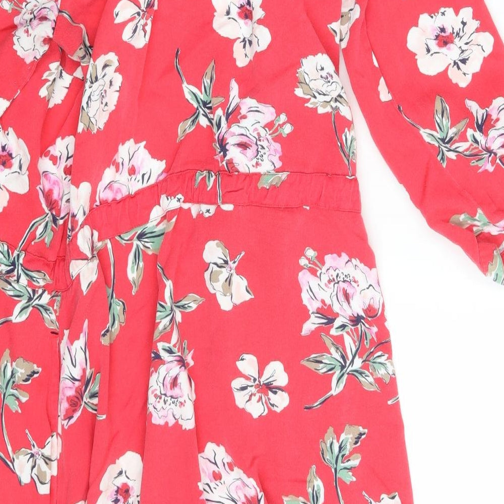 Joules Womens Pink Floral  Shirt Dress  Size 10