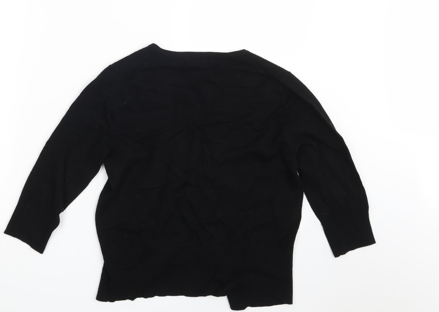 M&S Womens Black  Knit Cardigan Jumper Size 12