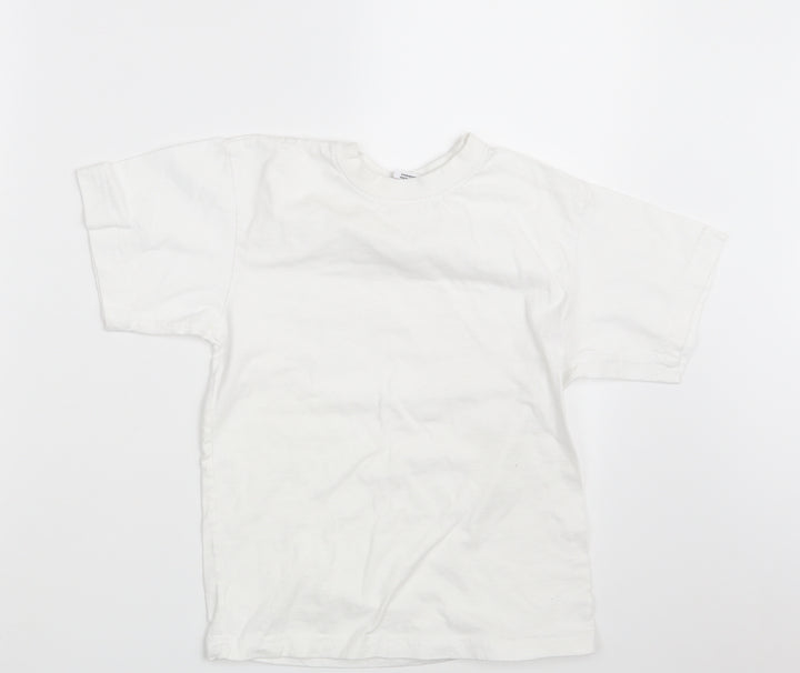 Banner Boys White   Basic T-Shirt Size 9-10 Years