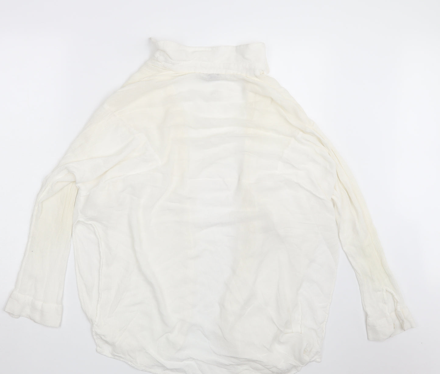 Akasa Womens Ivory   Basic Button-Up Size 10