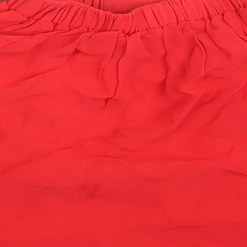 River Island Womens Red   Mini Skirt Size 8  - Belted