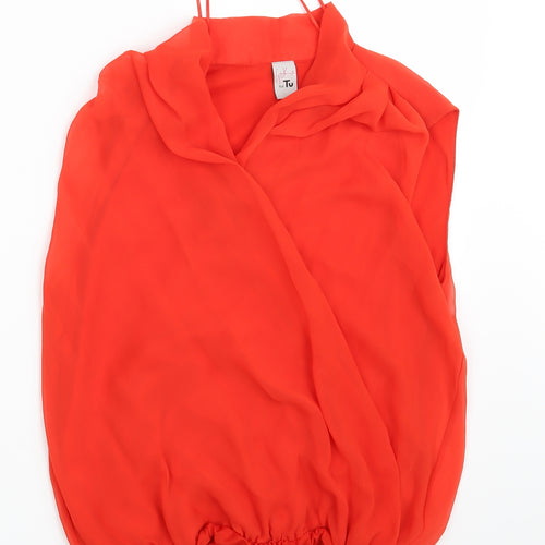 TU Womens Red   Basic Blouse Size 12