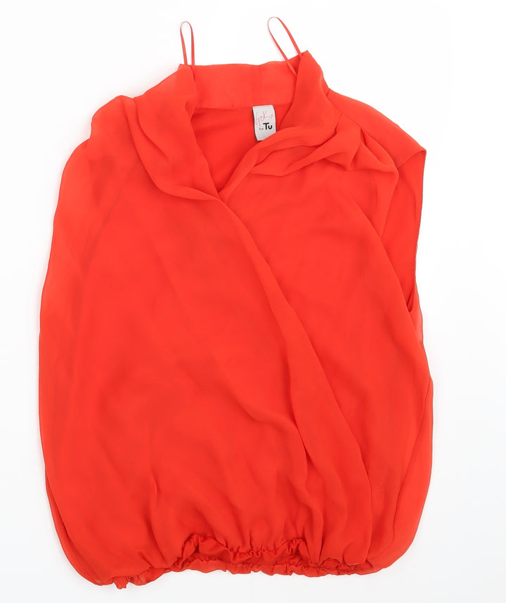 TU Womens Red   Basic Blouse Size 12