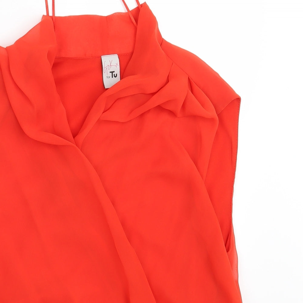 TU Womens Red   Basic Blouse Size 12