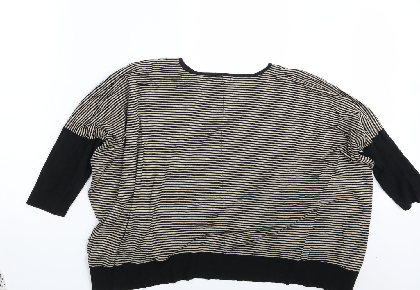 Papaya Womens Brown Striped  Pullover Sweatshirt Size M