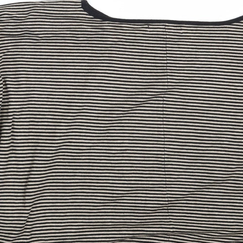 Papaya Womens Brown Striped  Pullover Sweatshirt Size M