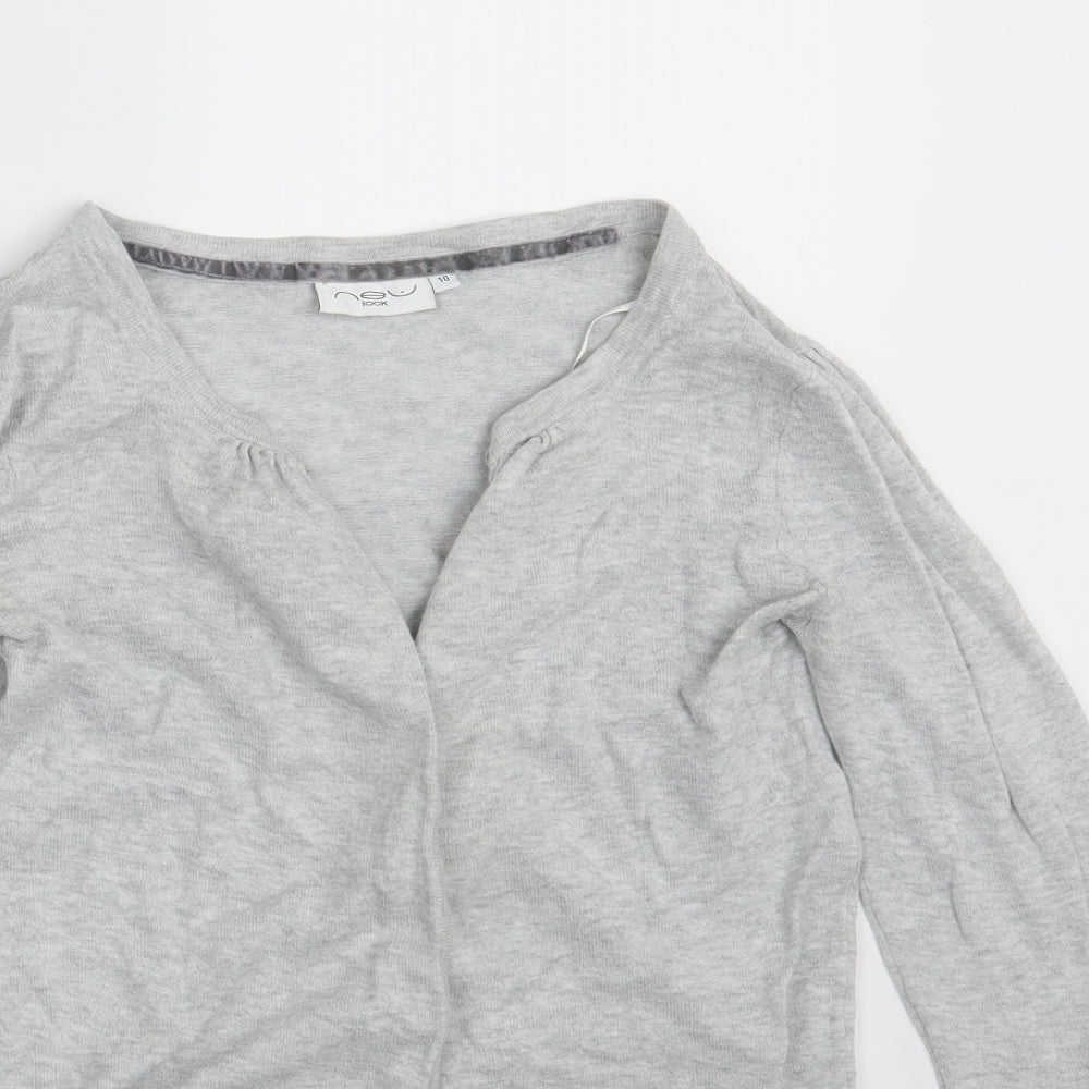 New Look Womens Grey   Cardigan Jumper Size 10