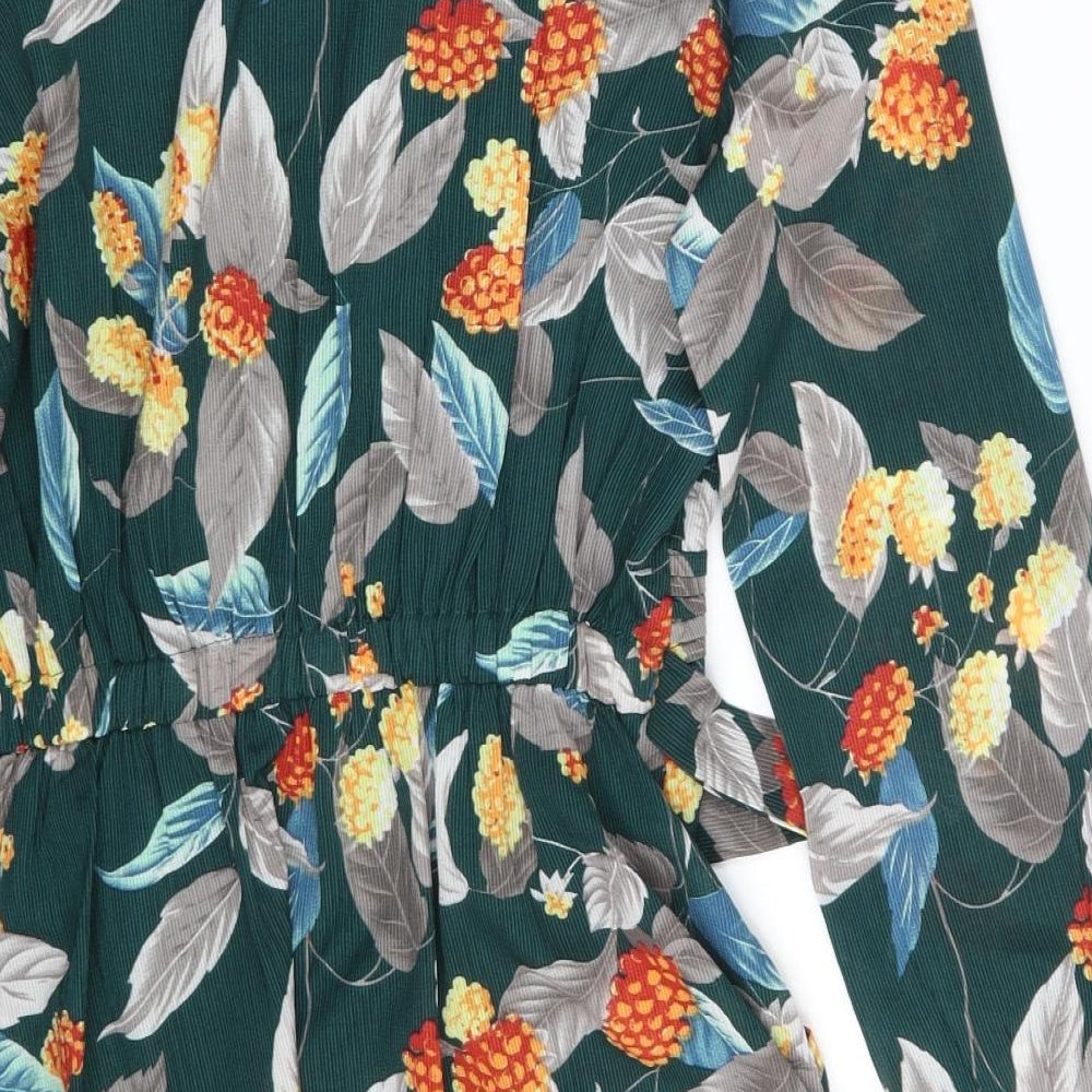 Tenki Womens Green Floral  A-Line  Size 14