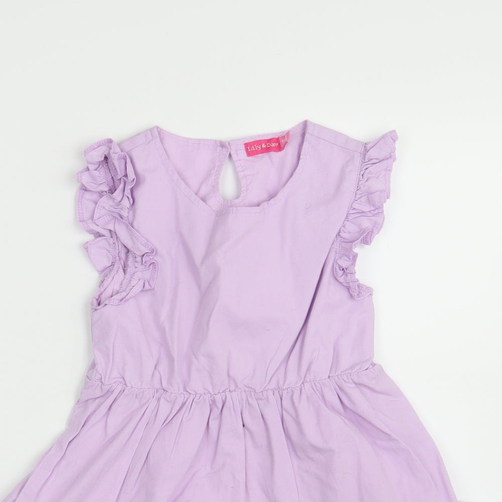 Lily & Dan Girls Purple   A-Line  Size 5-6 Years