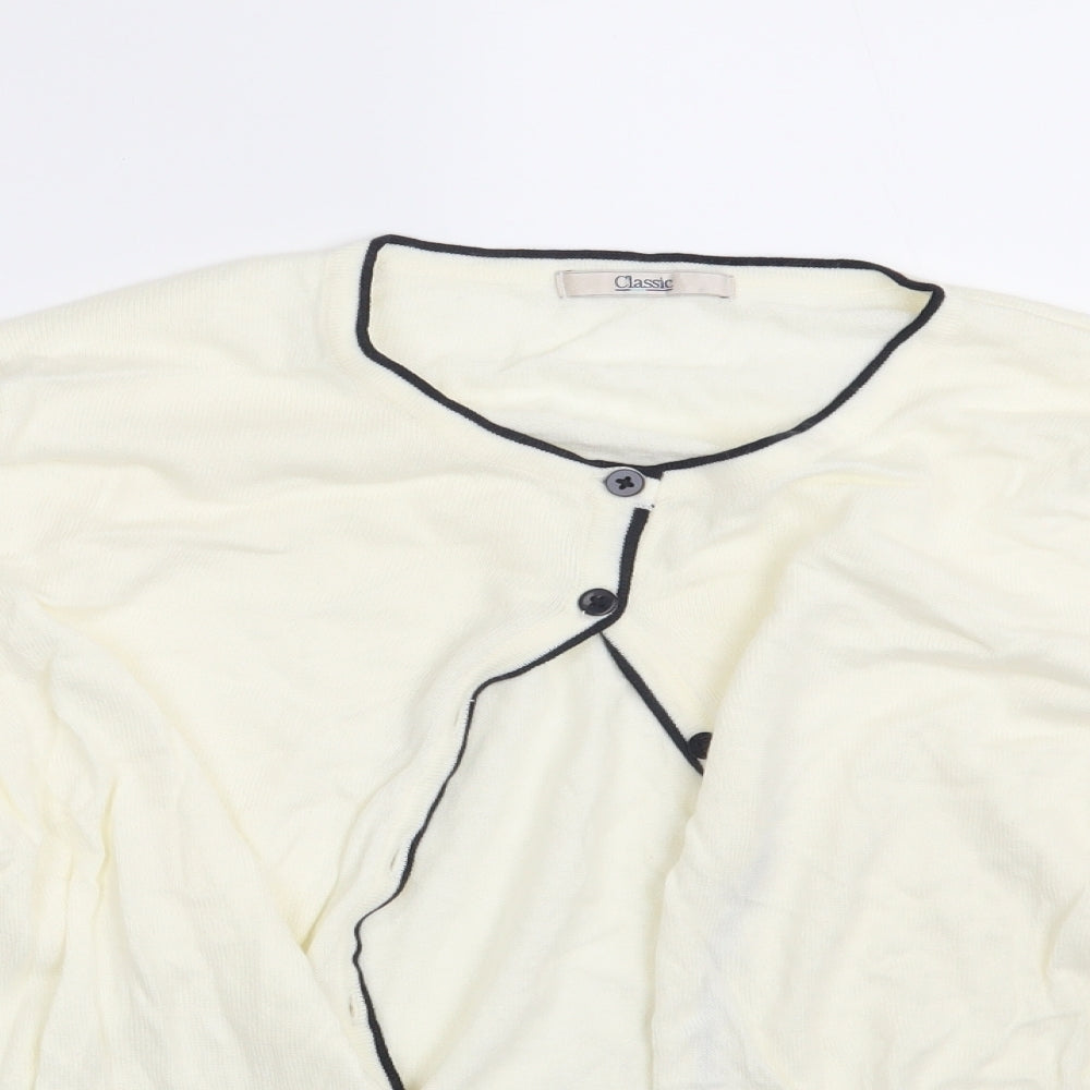 Classic Womens Ivory   Cardigan Jumper Size 18