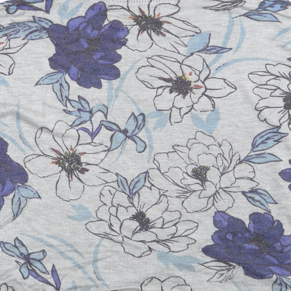 M&S Womens Grey Floral  Shrug Jumper Size 18