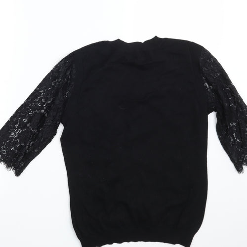 Ted Baker Womens Black Floral  Cardigan Jumper One Size