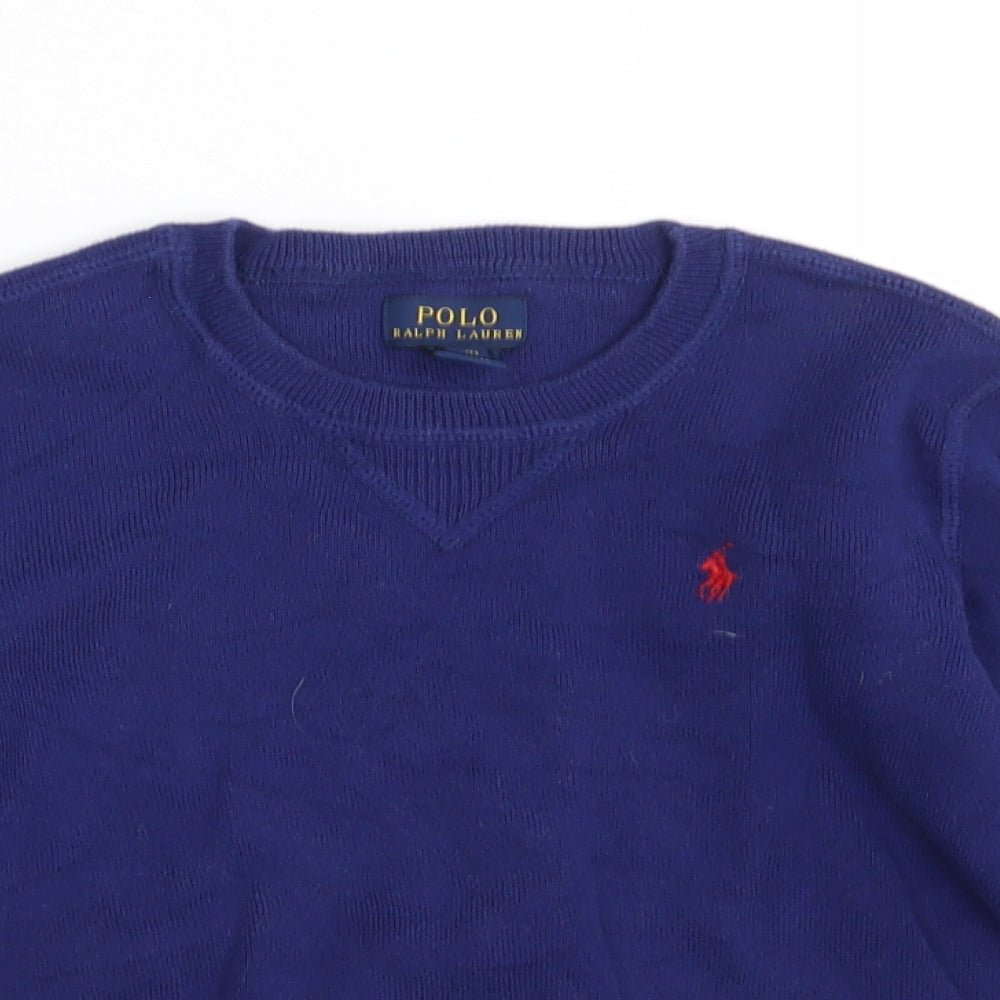 Polo Ralph Lauren Boys Blue   Pullover Jumper Size 8 Years