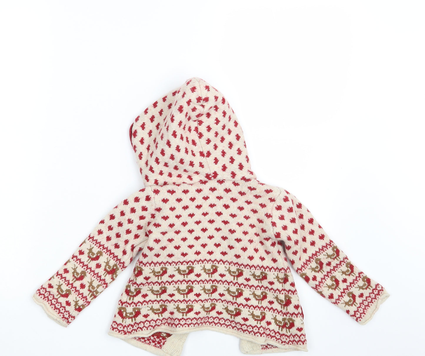 NEXT Girls Pink Polka Dot  Cardigan Jumper Size 2-3 Years