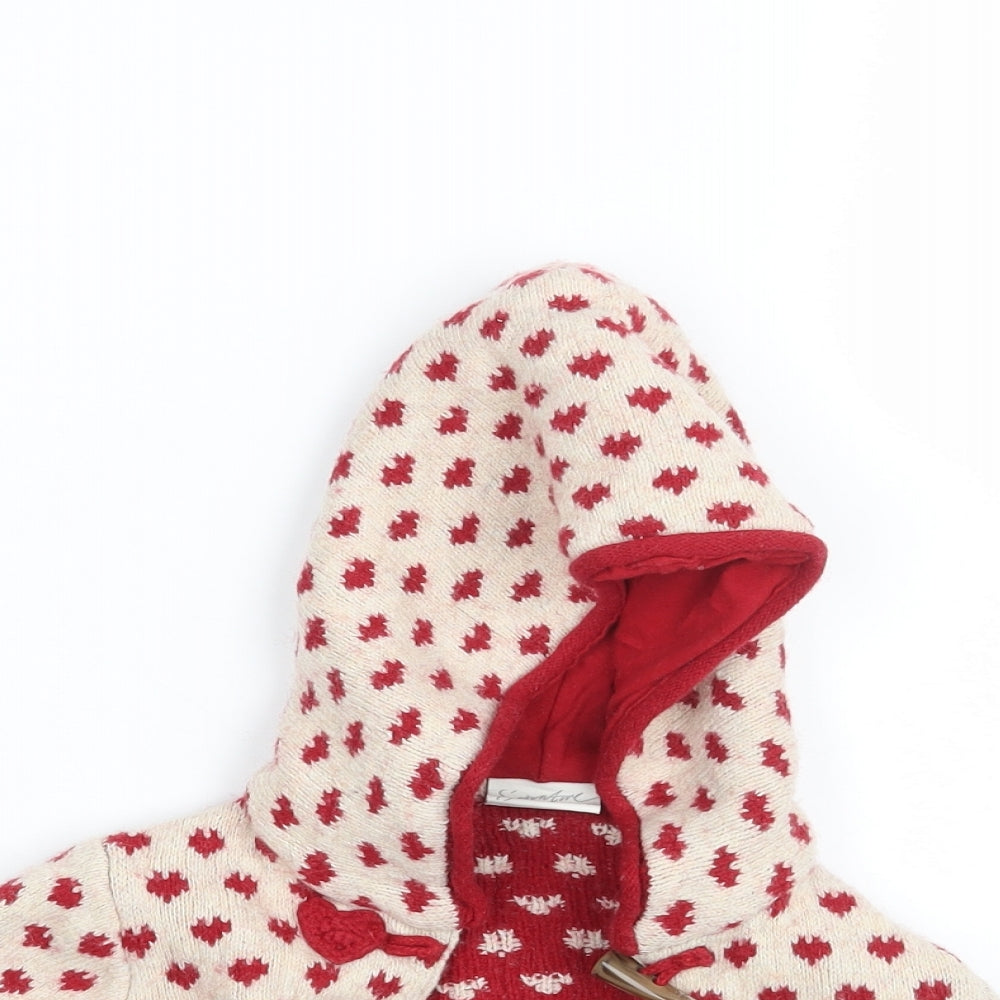 NEXT Girls Pink Polka Dot  Cardigan Jumper Size 2-3 Years