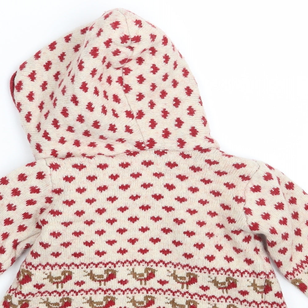 NEXT Girls Pink Polka Dot  Cardigan Jumper Size 2-3 Years