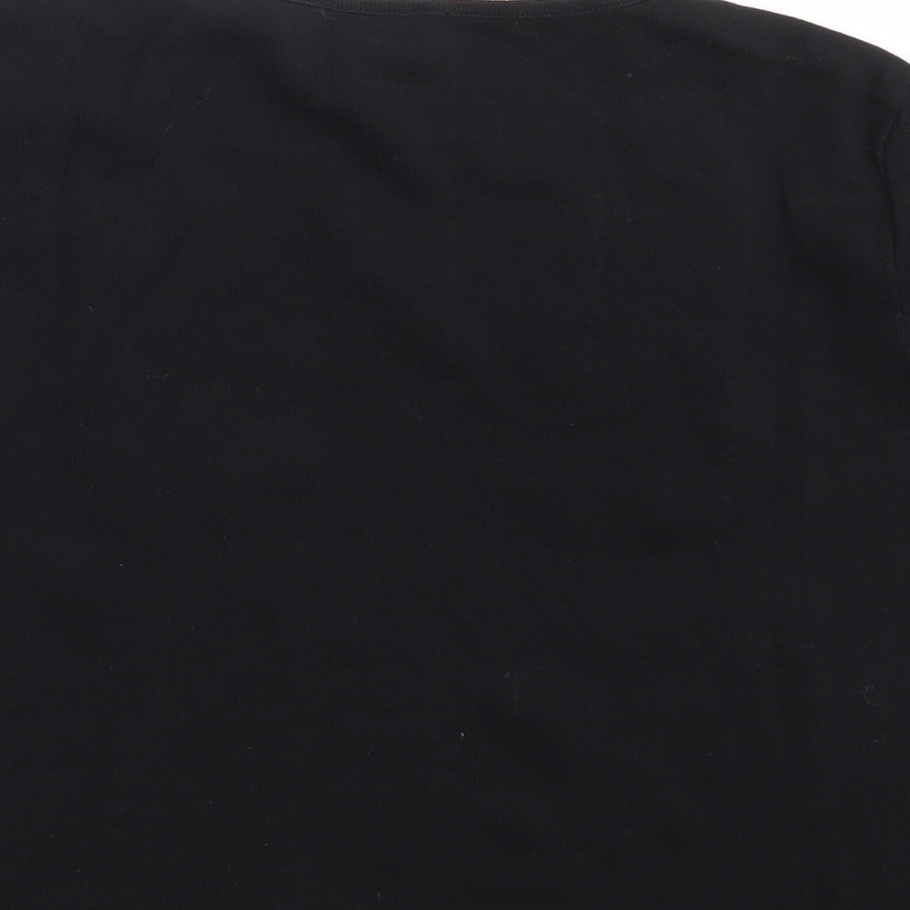 New Look Womens Black   Pullover Sweatshirt Size 18  - Croppped