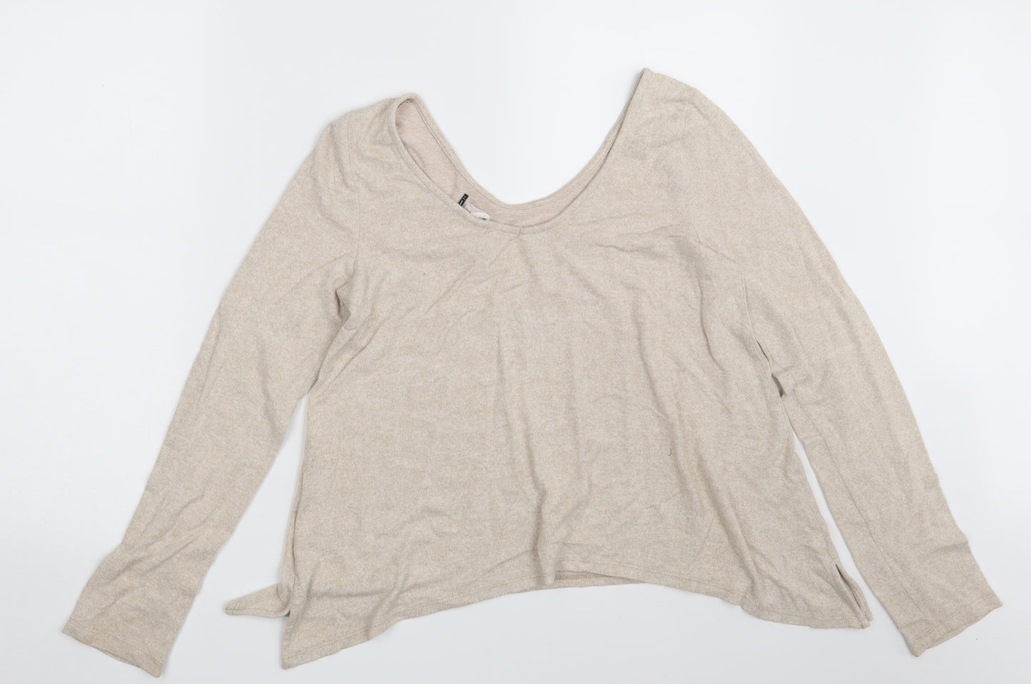 Akemi + Kin Womens Beige  Rayon Pullover Sweatshirt Size S