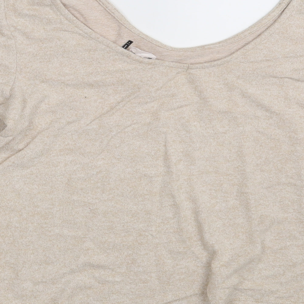 Akemi + Kin Womens Beige  Rayon Pullover Sweatshirt Size S